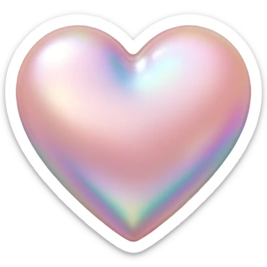 pastel pink pearl heart sticker