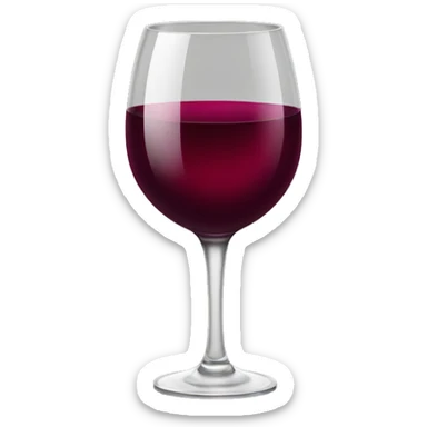 wine glass emoji completely filled with wine  sticker