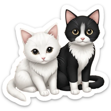 три кошки черная,коричневая,белая с бокалом вина sticker