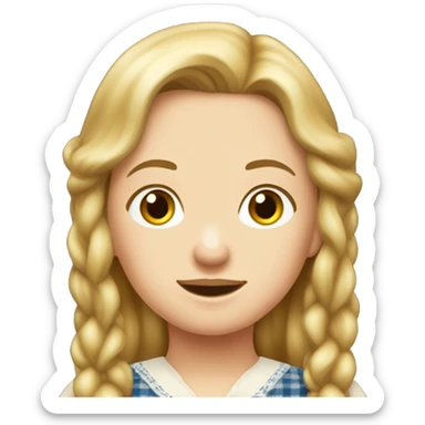 Mary Ingalls pretty with long blonde hair realistic  sticker