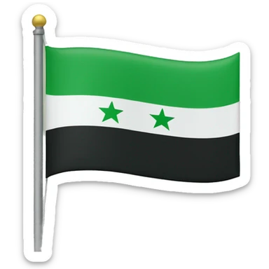 GREEN syrian flag sticker