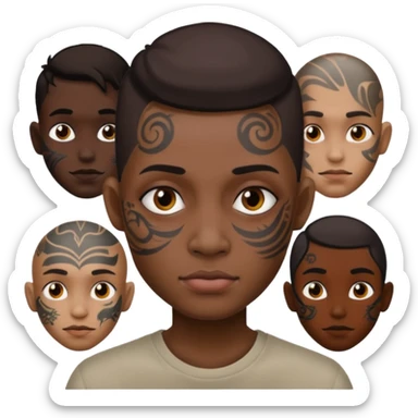 absurdly amount of face tattoos sticker