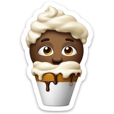 Sad with a sundae sticker