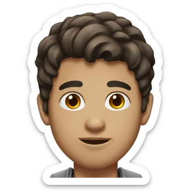 25 year old boy with dark hair and light -brown skin  sticker