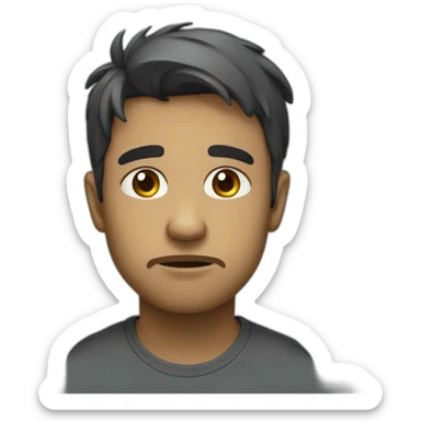 Sad in the same style as before sticker