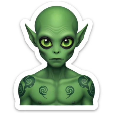 ALIEN WITH TATOOES sticker