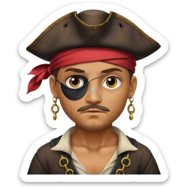 Caricatura un pirata sticker