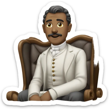 Victorian man seat on the carry on sticker