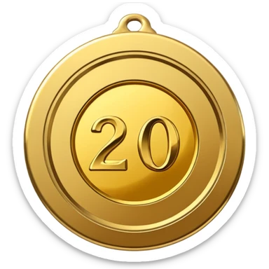 Create a medal which has an inscription "Brocation 2026" in the center of the medal sticker