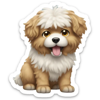 fluffy dog sticker