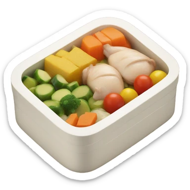 Bento box with chicken and multicolored veggies sticker
