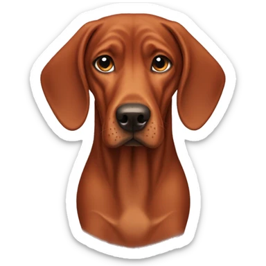 Redbone coonhound dog sticker