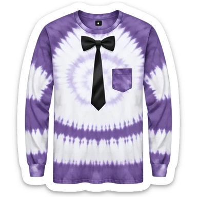 Long sleeve black tie dye shirt sticker
