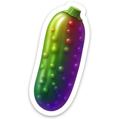 Rainbow pickle sticker
