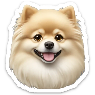 Golden Cream White Pomeranian dog  sticker