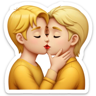 What does a kiss send sticker