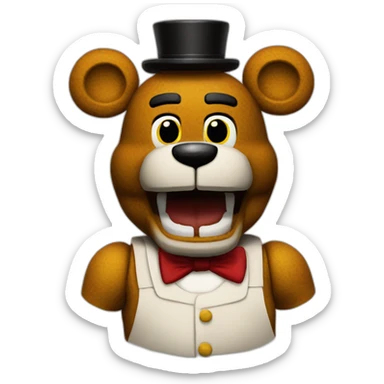Freddy fazbear animatronic sticker