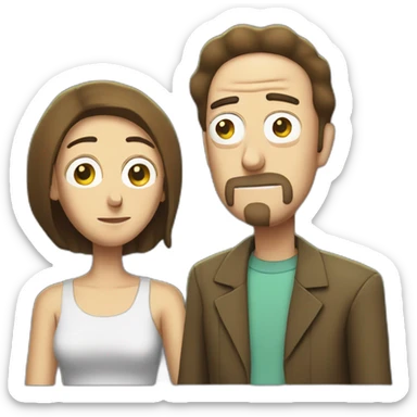 rick and morty couple emoji sticker