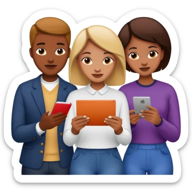 design team with color swatches and mood boards sticker