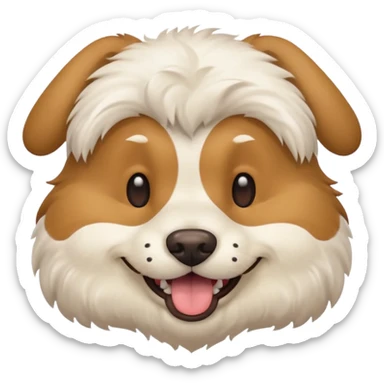 Head of a dog, smiling with closed mouth, no tongue showing
 sticker