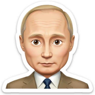 Vladimir Putin face sticker