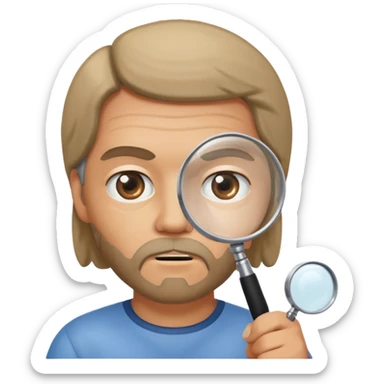 Sócrates mirando con una lupa  sticker