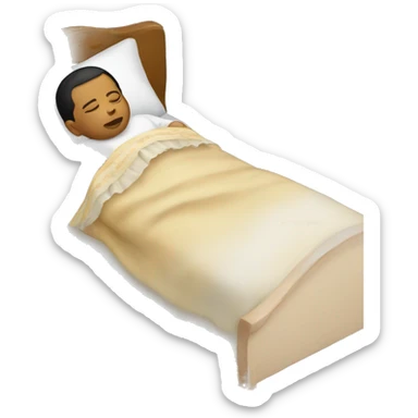 Mexican baby in big bed sleeping sticker
