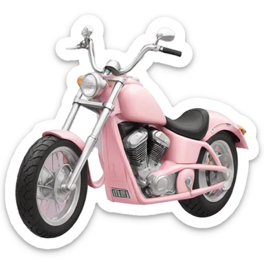 pastel pink chopper bag sticker