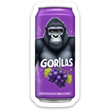 Gorillas grape Energy Drink can sticker