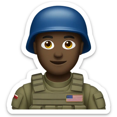 nato soldier in blue sticker