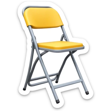 placing a folding chair, close up sticker