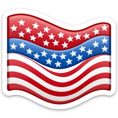 US flag turned upside down with stars on bottom sticker