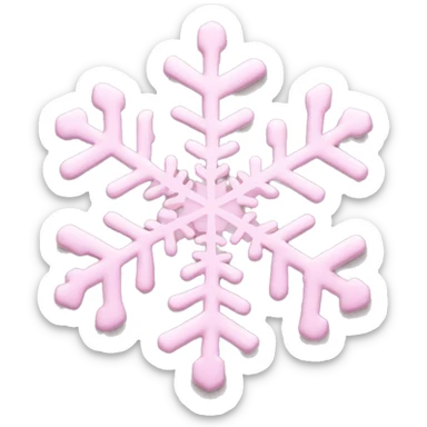 Light pink snowflake sticker