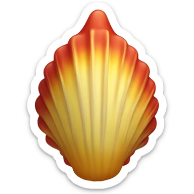 red yellow shell sticker