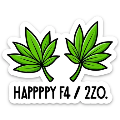 Happy 4/20 sticker