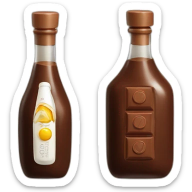 Chocolates in the form of liquor bottles sticker