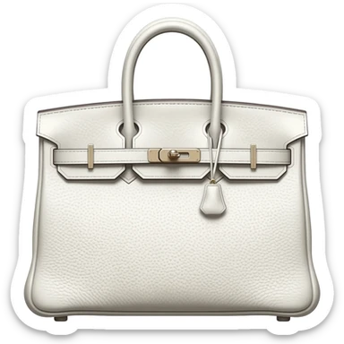 white birkin hermes bag sticker