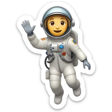Je veux un astronaute qui saute de joie dans le thème graphique de outer wild en emoji animé pour ma chaîne twitch  sticker