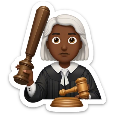 judge hammer slam down sticker