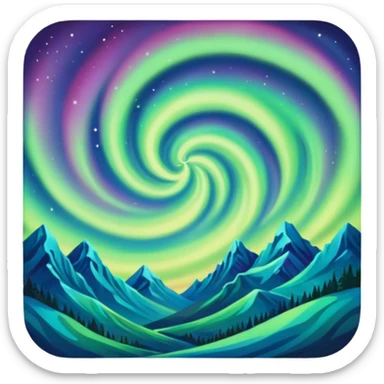 only northern lights sticker
