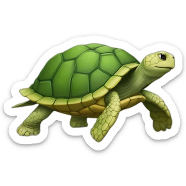 L’autre sur une tortue sticker