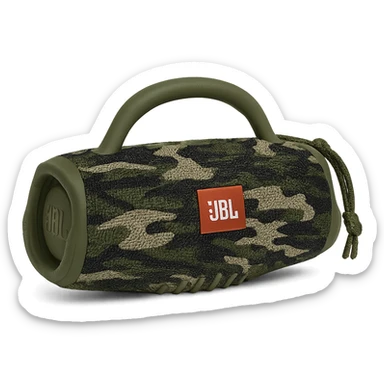 military-themed portable JBL speaker in camouflage colors sticker