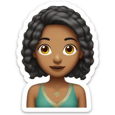 indian girl with medium hair length with nice eyelashes sticker