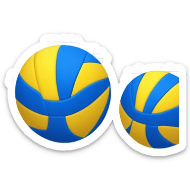 Yellow Blue Beachvolleyball  sticker