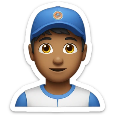 An Indian boy wearing Nike cap sticker