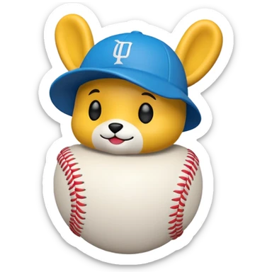 baseball labubu sticker
