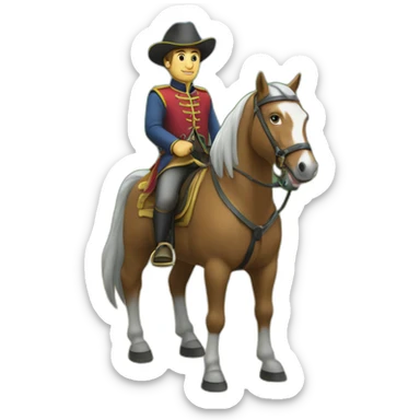 Paresseux sur cheval sticker