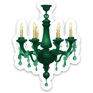 Dark green chandelier sticker