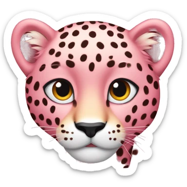 a pink cheetah sticker