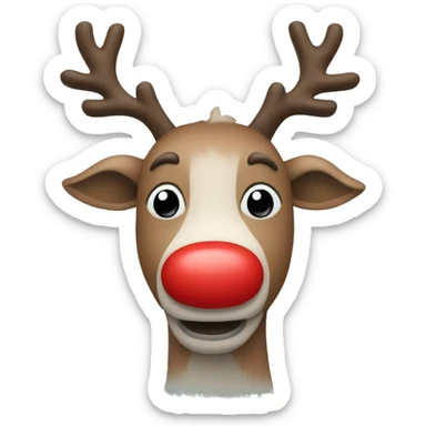 Red Nosed Reindeer sticker